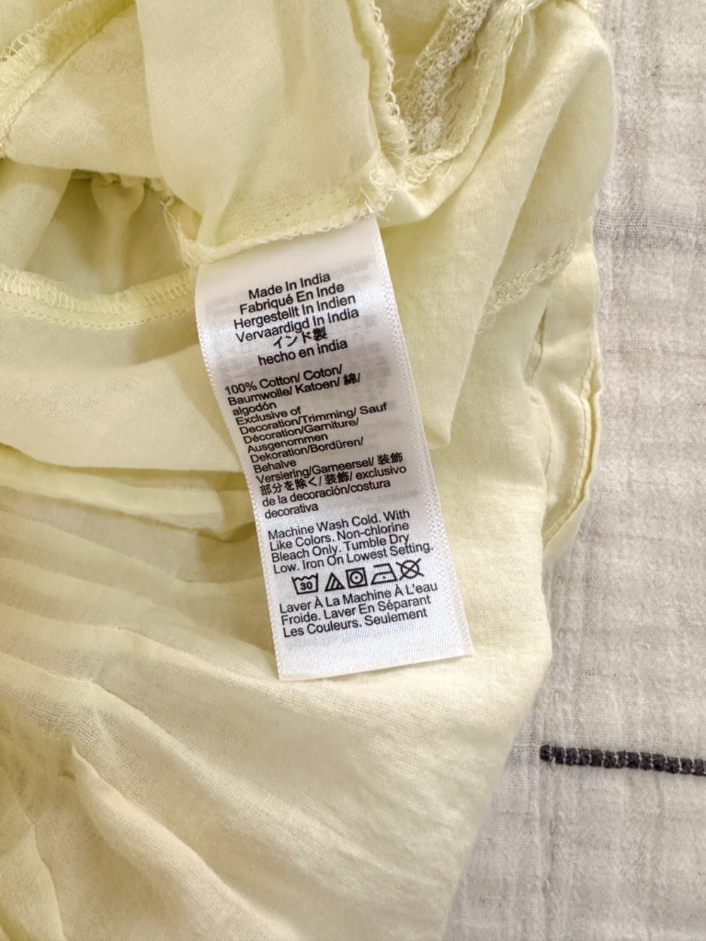 J Crew Cap Sleeve Lace Top SMALL Yellow Boho Blouse - Picture 6 of 7